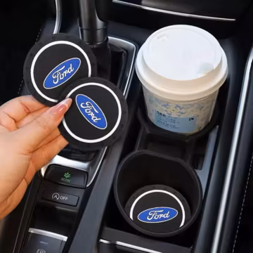 Ford Cup Holder Coasters – Anti-Slip Rubber Mats (Set of 2)