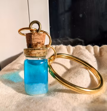 Ocean In A Bottle Resin Keychain