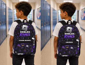Roblox Inspired Rivals Personalized Backpack Back to School Your Name Roblox Fans