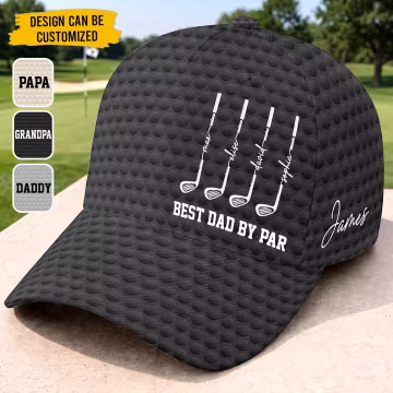 Custom Hat, All Over Print Classic Cap - Personalized Birthday Golf Gifts For Dad, Grandpa - Weekend Forecast Golf