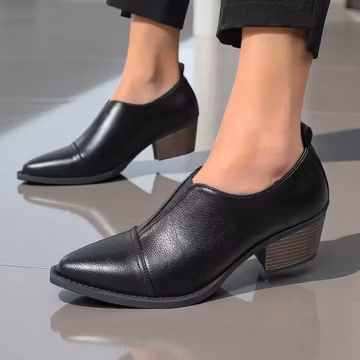 Women’s Chelsea Boots | Pointed Toe Dress Booties with Low Heel | Fall and Winter Shoes | Black or Chocolate Brown | Trending Newstyle Boots