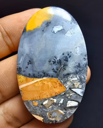 Scenic Maligano Jasper cabochon Landscape Picture Stone Jasper Cabochon beautiful for pendant for designer cabochon rare gemstone - A390