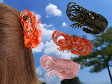 Lobster Claw Hair Clip: Quirky Acetate Crab Hair Accessory