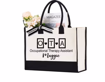 Custom Occupational Therapist Assistant, Occupational Therapist Assistant Tote Bag, Occupational Therapy Gifts, OTA Bag, Graduation Gifts