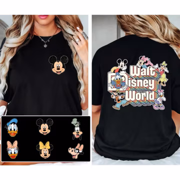 Retro 2-Sided Walt Disneyworld Shirt, Mickey And Friends Vintage Tshirt, Disney Family Vacation Matching Trip Shirts, The Magic Kingdom