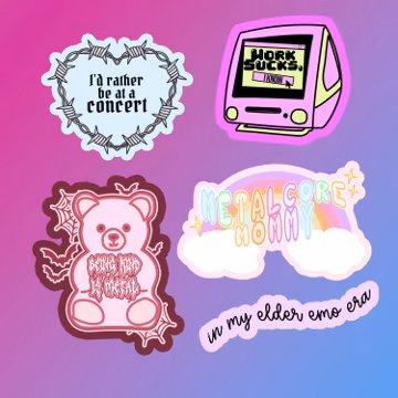 Being Metal is Kind Metalhead Girly Cute Metal Rocker Music Lover Vinyl Durable Stickers Heart Blegh Heavy Metal Girlies Metalcore Mommy