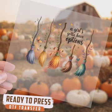 Witches Brooms DTF Transfer, Ready To Press, Halloween DTF, Fall Decor Heat Transfer, Witchy Vibes, Mystical Brooms for Apparel