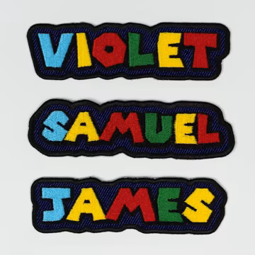 Custom Name Iron on Patches, Custom Text Embroidery Patches, Sew On/Hook & Loop Patch Applique for Clothes Hats Backpacks, Custom Name Patch