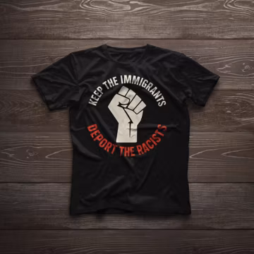 Keep The Immigrants Deport The Racists Human Rights Equality Slogan Social Justice Anti-Racism t-shirt