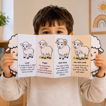 Sheep Life Cycle Unit | Sheep Life Cycle Craft Printable | Farm Animal Activities | Homeschool Science