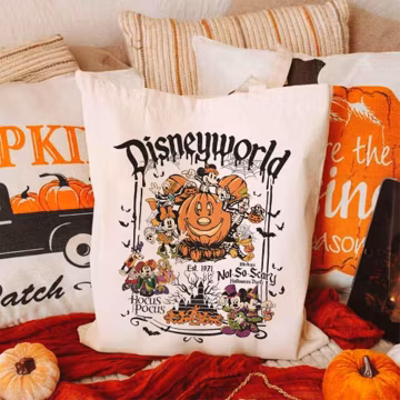 Vintage Disneyworld Halloween Tote bag, Disneyland Halloween party Mickey Hocus Pocus Bag, Eco Tote Bag Halloween, Tote Bag Halloween 2026