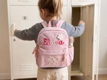 Personalized Corduroy Mini Backpack, Custom Kids School Bag, Toddler Preschool Backpack, Back to School Gift for Boys & Girls, School Gift