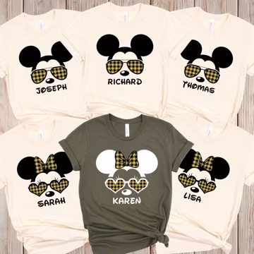 Custom Disneyland Safari Shirts, Comfort Colors® Disney Animal Shirt, Personalized Disney Animal Kingdom T-Shirt, Mickey & Minnie Safari Tee