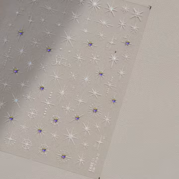 Crystal Star Nail Stickers – Laser Metallic Rhinestone Nail Art Decals