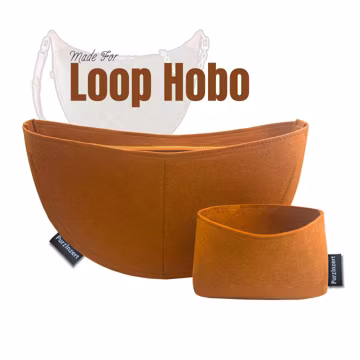 Fits (Loop Hobo Bag) Felt Insert, Zip Pocket, Bag Organizer, M46311 Crescent