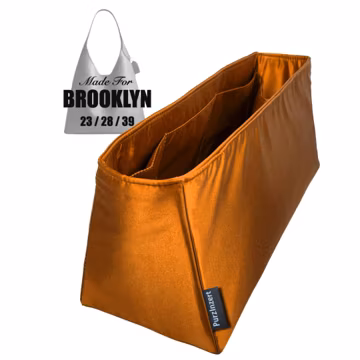 Fits (Brooklyn Bag) Satin Silk Bag Organizer, SHOULDER BAG 39 28 23, Customized Size, Zip Pocket, Bottle Compartment, Trapezoid Shape