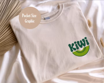 Kiwi T-Shirt: Abstract Fruit Graphic Tee - Foodie Gift