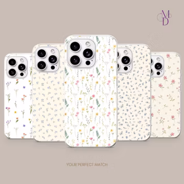 Spring Flower Phone Case Cute Tiny Flower cover for iPhone 16e, 17 Pro Max, 15, 13, Samsung S26, A56, Pixel 10, 9A