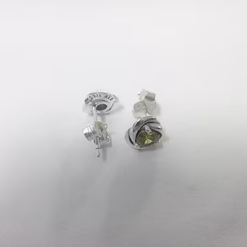 PANDORA August Birthstone Eternity Circle Stud Earrings ALE S925
