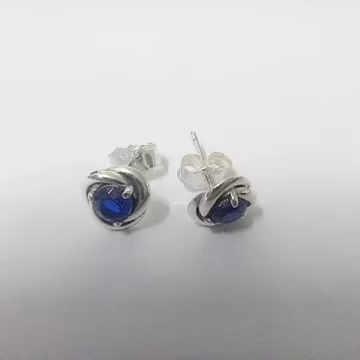 PANDORA September Birthstone Eternity Circle Stud Earrings ALE S925