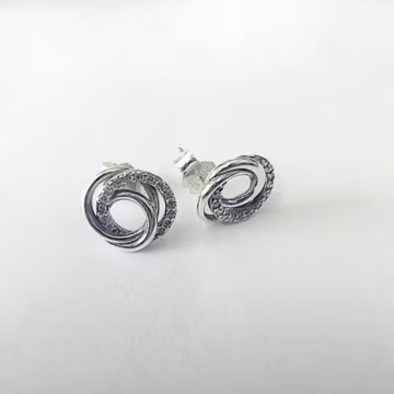 PANDORA Family Always Encircled Stud Earrings S925 ALE