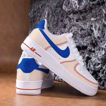 Hand Painted Baseball Sneakers Custom Baseball Themed Air Force 1 Personalised Baseball AF1 Sneakers Sports Team Shoes Baseball Fan Gifts