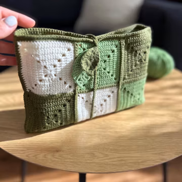 Crochet Green Book Cover. Cotton Book Sleeve. Kindle Sleeve. Bible Cover. Book Lovers Gift. Book Case. Granny Square Bag.Bookish Gift.