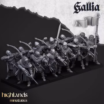Peasant Archers of Gallia, Highland Miniatures