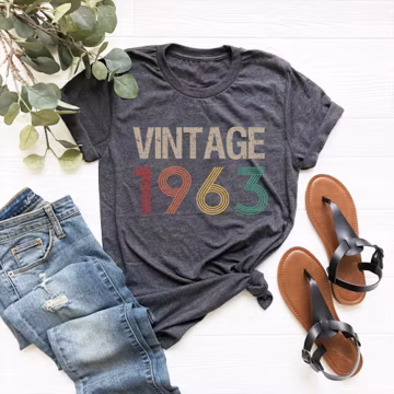 62nd Birthday Woman Shirt, 62nd Birthday Gift For Men, 1963 Retro Shirt, Classic 1963 Shirt, Born In 1963 Shirt, Vintage 1963 Shirt,1963 Tee