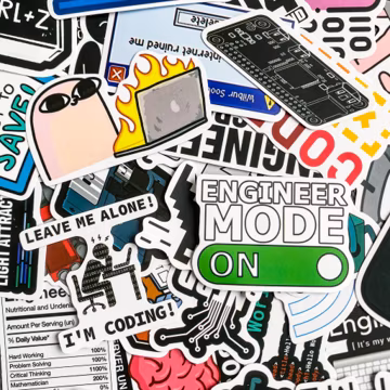 50 Random Coding Stickers, Programmer Meme Stickers, Geeky Funny Stickers, Waterproof Tech Humor Stickers Pack for Water Bottle, Laptop