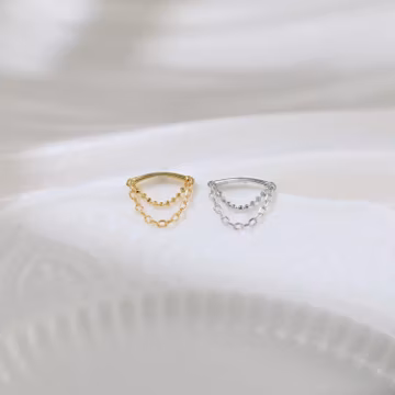 Double Chain Dangle Hidden Helix Stud Earring 925 Silver Chain Drop Push Pin Flat Back Minimalist Cartilage Helix Piercing Gift for Her
