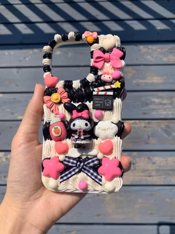 My Melody Decoden Phone Case | Handmade Kawaii 3D Accessory