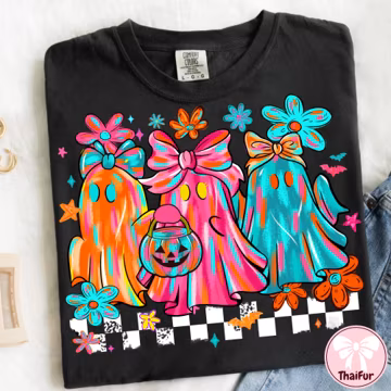 Preppy Halloween Ghost Neon Png, Cute Boo Ghost Coquette Png, Halloween Png, Funny Halloween Png, Spooky Season Png, Trending design