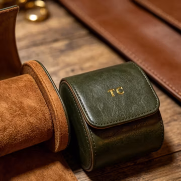 Personalized Leather Watch Box, Custom Leather Watch Case, Custom Watch Roll, Wedding Groomsmen Gifts, Watch travel Case, Wedding gift