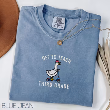 Embroidered Third Grade Teacher Shirt, Silly Goose Teacher T-shirt, Back to School Gift, 3rd Grade Teacher Tee