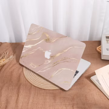 Marble Art Design 2025 MacBook Hard Case for Air 11/13, M1/M2/M3/M4, A2681, MacBook Pro 14/15/16, A2338, Customized Name Laptop Cover