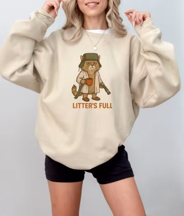 Christmas Litter's Full Cat Sweatshirt, Vacation Eddie Meow Shirt, Christmas Grisworld Tee, Holiday Sweater, Funny Kitty Top, Cat Owner Gift