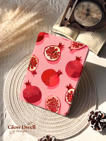 Pomegranate Kindle Case, Detachable Magnetic Case, Kobo Case, Paperwhite case 12th 7", Colorsoft, Paperwhite 11th 6.8", Kindle clear back