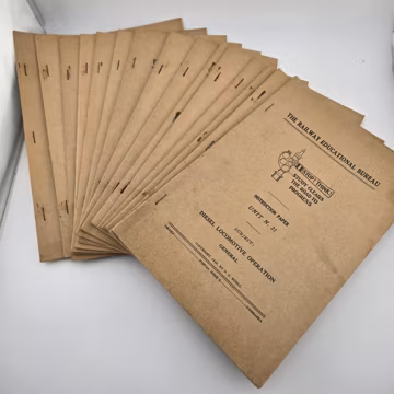 13 Railway Educational Bureau Diesel Locomotive Instruction Papers 21-33