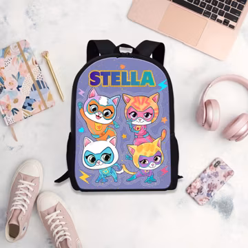 Custom Name Superkitties Backpack, Back To School Gift