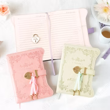 Personalized Journal with Lock and Key, Custom PU Leather Notebook, Journal with Name Engraved on the Lock, Perfect for Christmas Gifts