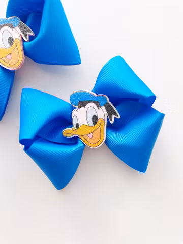 Donald Duck Hair Bow: Disneyland Blue Ribbon Hair Clip