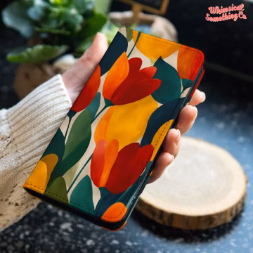 Floral wallet case for Samsung S26 plus S25 Ultra s22 S21 S24 fe a55 a16 a57 a37 a36 iPhone 15 17 16 Pro Max iPhone 14 12 iPhone Air ws34