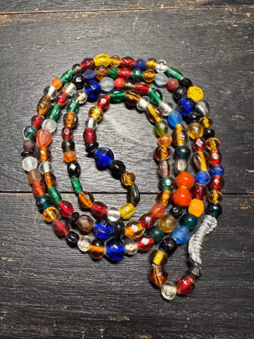 Vintage style Mix Assorted Shapes and multicolor glass beads from Nepal