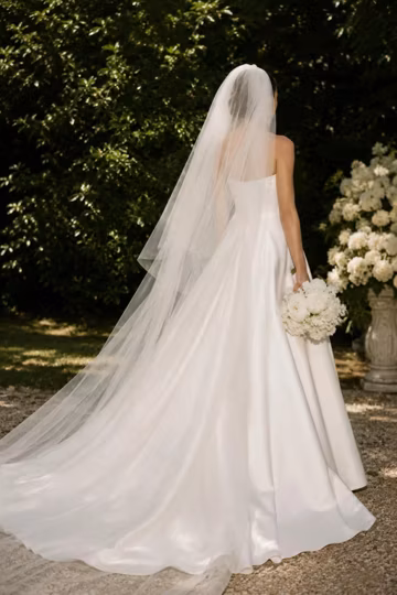 The Paige Veil | Two Tier Cathedral Wedding | Soft Tulle Drop Veil