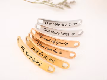 Personalized Running Shoe Tags: Engraved Stainless Steel Runner Gift