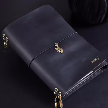 Trifold Leather Journal – Handmade Cover for FN, A6, A5, A4 Notebook