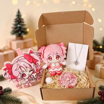 Madoka Kaname / Homura Akemi / Mami Tomoe / Sayaka Miki / Kyoko Sakura 10cm Plush Gift Box – Magical Girl Collector Gift Set