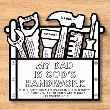 Father's Day Bible Craft Sunday School Fathers Day Crafts for Preschool Church Children's Ministry Activities for Kids Christian Preschooler