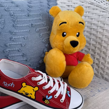 Winnie The Pooh Inspired Peek A Boo Canvas Sneakers Many Colors to Choose From FREE Shipping
